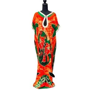 NWT Love Sahara Colorful African Style Dress with Headscarf XL